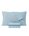 Frye Cotton/linen 4 Piece Sheet Set, California King Bedding In Blue