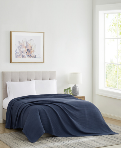 Cannon Heritage Waffle Blanket, King Bedding In Blue