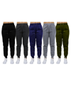 GALAXY BY HARVIC WOMEN'S LOOSE-FIT FLEECE JOGGER SWEATPANTS-5 PACK