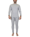 Galaxy By Harvic Men's Winter Thermal Top And Bottom, 2 Piece Set In Gray