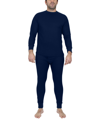 Galaxy By Harvic Men's Winter Thermal Top And Bottom, 2 Piece Set In Blue