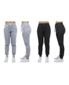 Galaxy By Harvic Women's Heavyweight Loose Fit Fleece Lined Cargo Jogger Pants Set, 2 Pack In Brown