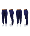 Galaxy By Harvic Women's Loose Fit Fleece Jogger Sweatpants, Pack Of 2 In Blue