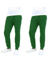 Galaxy By Harvic Men's 2-packs Slim-fit Fleece Jogger Sweatpants In Green