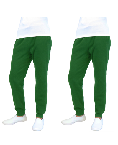 Galaxy By Harvic Men's 2-packs Slim-fit Fleece Jogger Sweatpants In Olive X 2