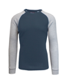 Galaxy By Harvic Men's Long Sleeve Thermal Shirt With Contrast Raglan Trim On Sleeves In Blue