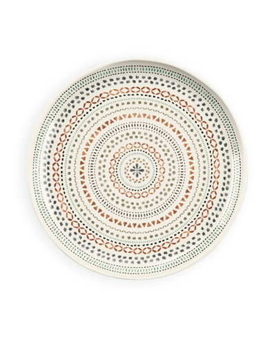 Tarhong Desert Mandala Dinner, Planta Matte, 10.5" Set Of 6 In Multi Color On Cream