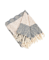 Saro Lifestyle Nubby Design Striped Throw In Silver