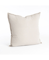 Saro Lifestyle Fringed Linen Decorative Pillow, 20" X 20" In Tan/beige