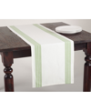 Saro Lifestyle Striped Design Runner In Green