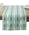 Saro Lifestyle Modern Embroidered Design Table Runner In Green