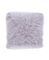 Saro Lifestyle Mongolian Faux Fur Decorative Pillow, 18" X 18" In Purple