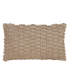 Saro Lifestyle Nubby Decorative Pillow, 12" X 20" In Tan/beige