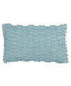 Saro Lifestyle Nubby Decorative Pillow, 12" X 20" In Blue