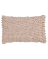 Saro Lifestyle Nubby Decorative Pillow, 12" X 20" In Pink
