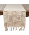 SARO LIFESTYLE TABLE RUNNER WITH TASSEL MOROCCAN DESIGN