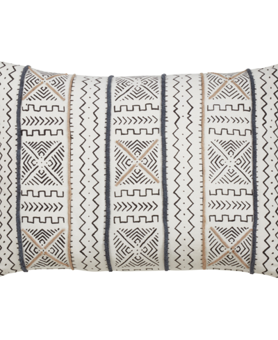 Saro Lifestyle Mud Cloth Decorative Pillow, 14" X 20" In Ivory