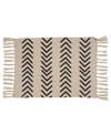 Saro Lifestyle Chevron Placemat Set Of 4 In Tan/beige