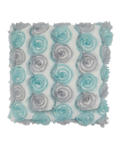 Saro Lifestyle Rose Wedding Cake Decorative Pillow, 17" X 17" In Mint
