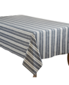 Saro Lifestyle Striped Tablecloth In Blue