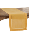 Saro Lifestyle Runner With Hemstitched Border In Yellow