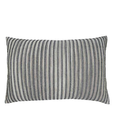 Saro Lifestyle Corded Line Decorative Pillow, 16" X 24" In Black And White