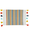 Saro Lifestyle Fiesta Placemats With Stripe Design, Set Of 4, 20" X 14" In Brown
