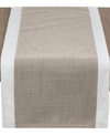 SARO LIFESTYLE CASUAL TABLE RUNNER WITH BANDED BORDER DESIGN, 54" X 16"
