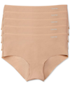 Calvin Klein Invisible Hipster 5-pack Qd3557 In Tan/beige