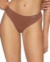 Calvin Klein Invisibles Thong In Mauve Brown