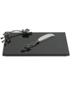 MICHAEL ARAM BLACK ORCHID SMALL CHEESE BOARD WITH KNIFE