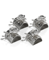 Michael Aram White Orchid Set Of 4 Napkin Rings In White