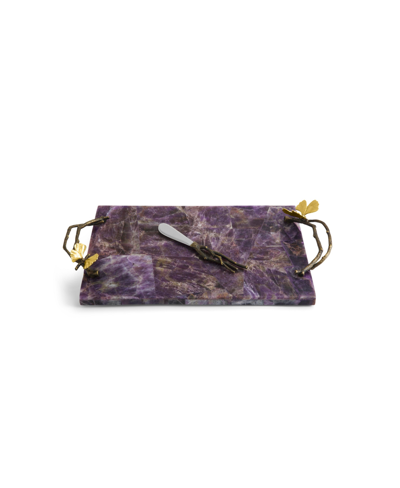 Michael Aram Butterfly Ginkgo Luxe Cheeseboard And Spreader In Bronze