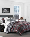 Eddie Bauer Willow Plaid Comforter Set In Gray