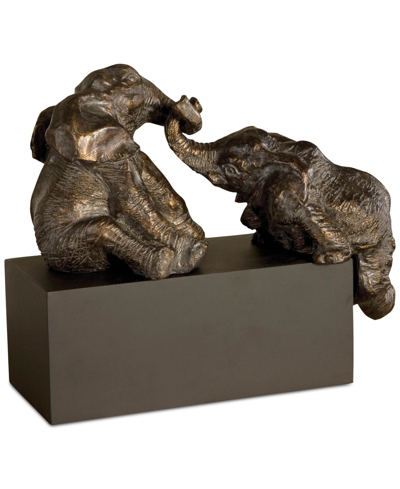 Uttermost 3-pc. Playful Pachyderms Bronze Figurine In White