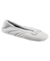 Isotoner Signature Women's Chevron Micro Terry Ballerina Slipper In Gray