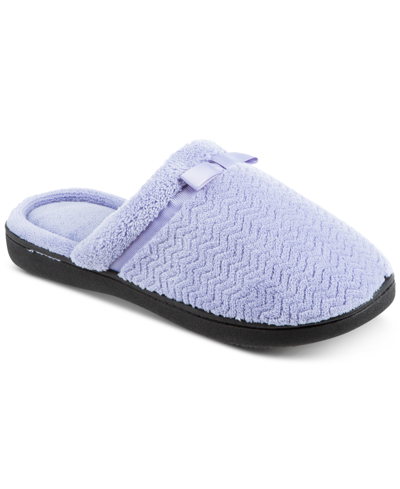 Isotoner Signature Isotoner Women's Chevron Microterry Clog Slippers, Online Only In Periwinkle