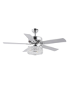 Jonathan Y Kristie 3-light Led Ceiling Fan In Silver