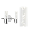 Jonathan Y Bolha 2-light Minimalist Modern Bubble Integrated Led Vanity Light In Silver