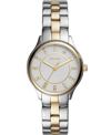 FOSSIL WOMEN'S MODERN SOPHISTICATE THREE HAND TWO TONE STAINLESS STEEL WATCH 30MM