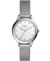 Fossil Women's Laney Three Hand Stainless Steel Mesh Watch 34mm In Gray