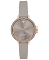 Kate Spade Women's Park Row Gray Silicone Strap Watch 34mm In Gray