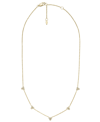 FOSSIL SUTTON TRIO GLITZ GOLD-TONE STAINLESS STEEL STATION NECKLACE