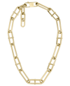 FOSSIL HERITAGE D LINK GOLD-TONE STAINLESS STEEL CHAIN NECKLACE