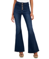 DOLLHOUSE JUNIORS' HIGH-RISE BUTTON-FLY FLARE JEANS