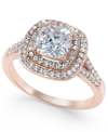 Charter Club Double Halo Crystal Center Ring, Created For Macy's In Pink