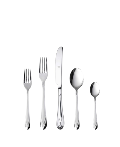 Mepra Diamante Flatware Set, 20 Pieces In Silver-tone