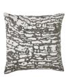Donna Karan Collection Luna Beaded Decorative Pillow Bedding In Silver