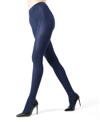 Memoi Women's Cozy Brooklyn Flat Knit Sweater Tights In Blue