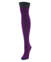 Memoi Women's Mixed Color Over The Knee Socks In Purple